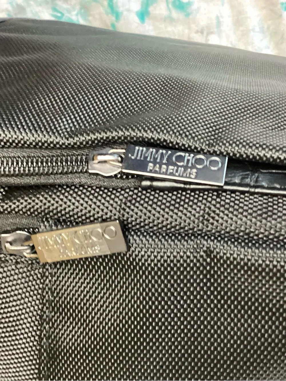 Jimmy Choo Parfum Black Backpack with Front Zip Pocket
